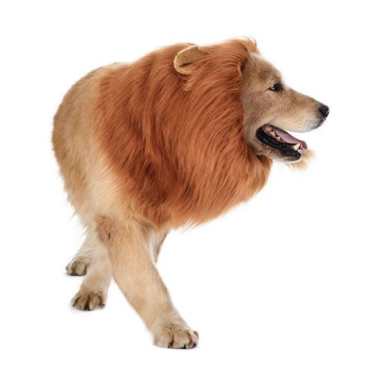 Cute Pet Cosplay Clothes Transfiguration Costume Lion Mane Winter Warm Wig Cat Large Dog Party Decoration With Ear Pet Apparel