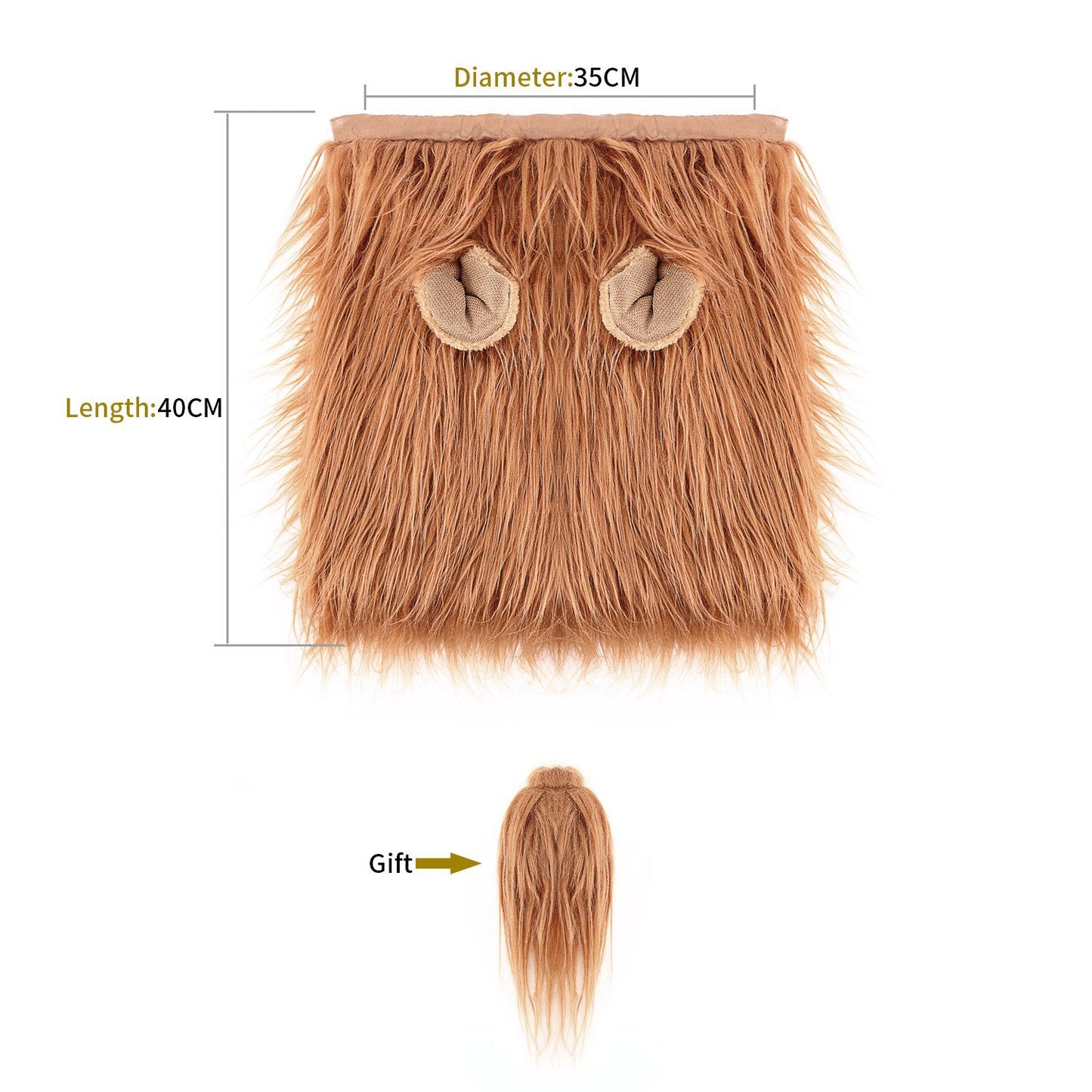 Cute Pet Cosplay Clothes Transfiguration Costume Lion Mane Winter Warm Wig Cat Large Dog Party Decoration With Ear Pet Apparel