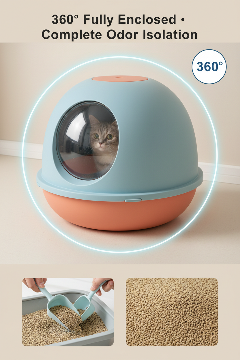 360° Cat Litter Box - English Only