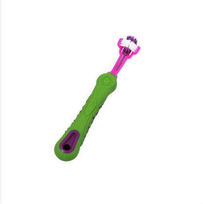Pet plush color toothbrush dog toothbrush in addition to bad breath and tartar dental care dog cat cleaning supplies