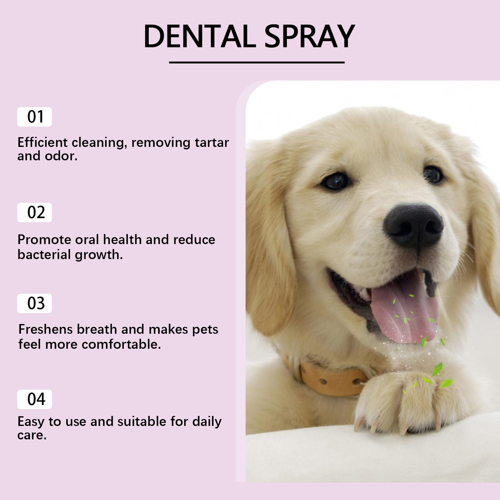 Yegbong Pet Teeth Spray Care Clean Pet Mouth Teeth Teeth Stain Tooth Yellow Care Spray
