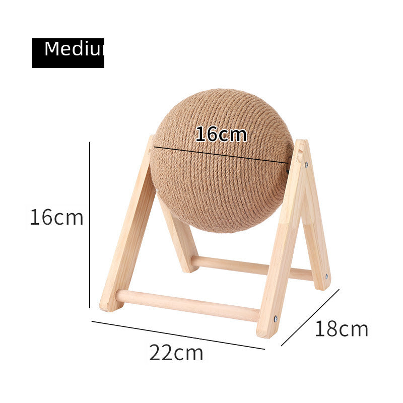 Cat Scratching Board Sisal Ball Cat Toy To Relieve Boredom From Hi Cat Claw Grinder Supplies Do Not Drop Debris Vertical Wear-resistant Cat Scratching Ball
