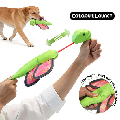 Popular Pet Toy: Interactive Throwing Toy With Sound, Oxford Cloth Dog Toy, Catapult Flying Toy For Border Collies, Outdoor Sports