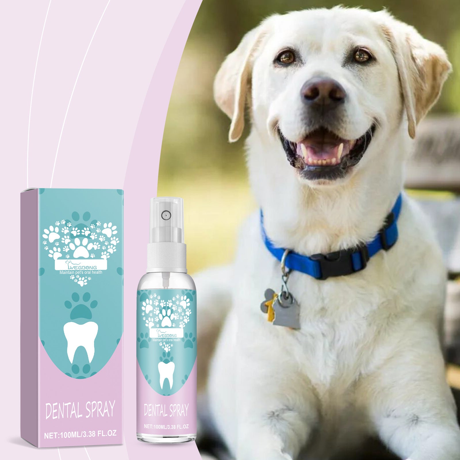 Yegbong Pet Teeth Spray Care Clean Pet Mouth Teeth Teeth Stain Tooth Yellow Care Spray
