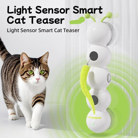 Pet Cat Electric Caterpillar Fun Cat Stick Toy Feather Tail Intelligent Induction Self-hi To Relieve Boredom