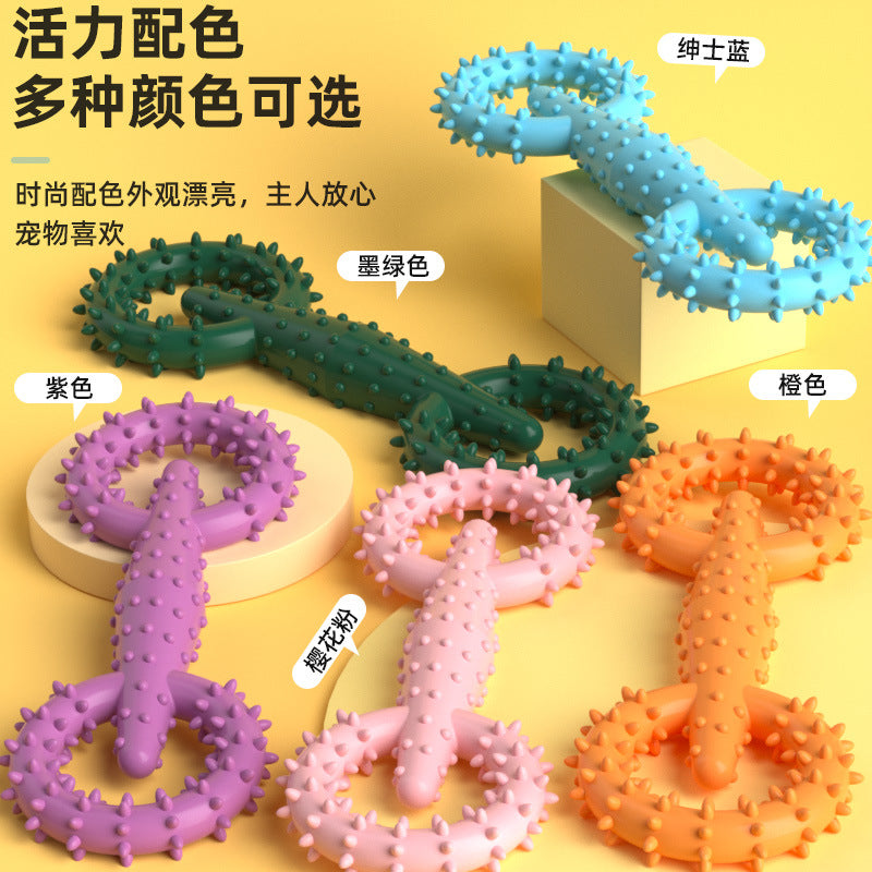 New Tpr Pet Toy Pull Ring Dog Chew Toy Pet Chewing Toy Molar Stick Interactive Dog Toy