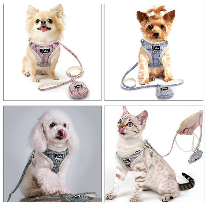 Small Dog Traction Rope Chest Harness Pet Small Dog Teddy Puppies Vest Style Cat Walking Cat Rope Dog Chain