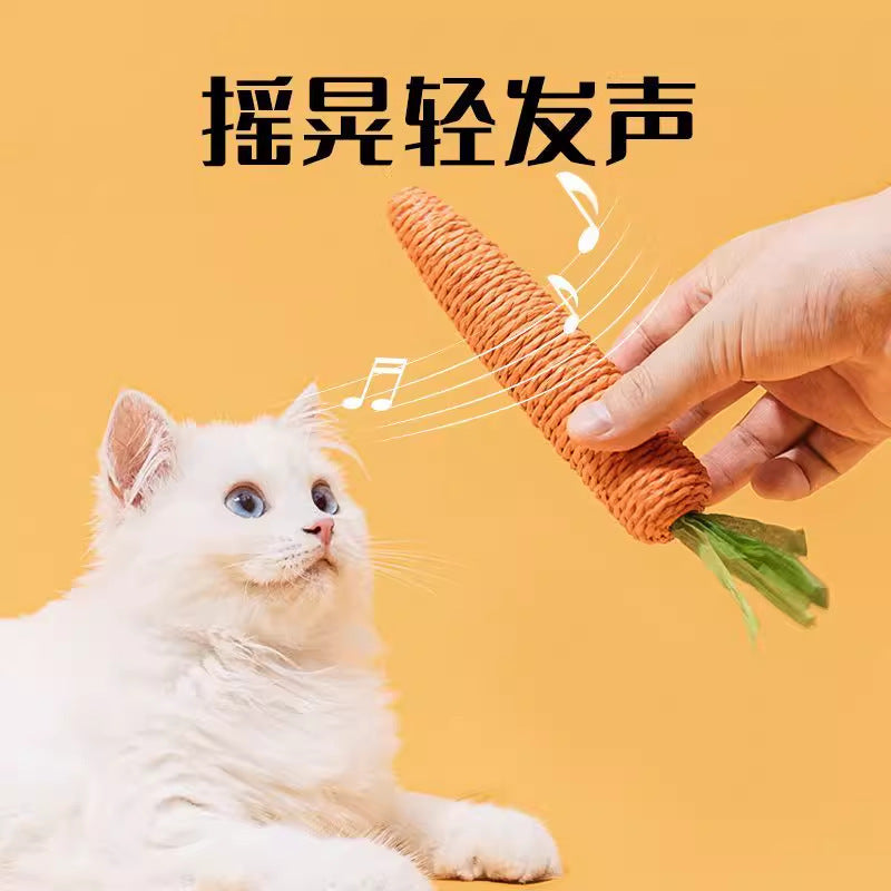 Cat Toys Self-hi To Relieve Boredom Carrot Molar Fun Cat Stick Bite-resistant Scratch-resistant Molar Molar Claw Baby Cat Pet Supplies