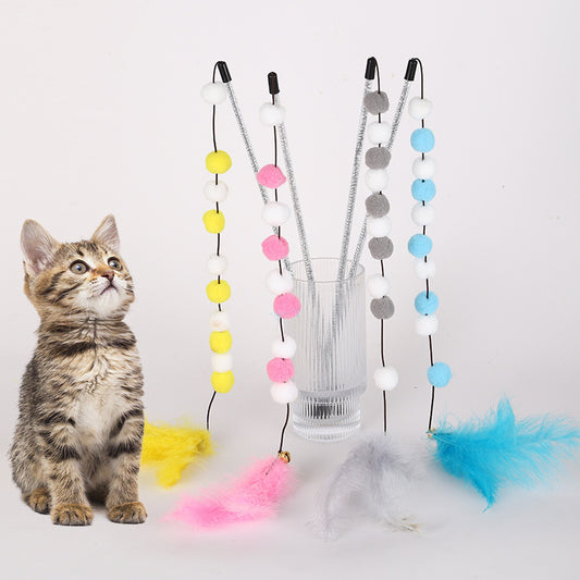 Hair Ball String Fairy Teasing Cat Stick Cat Interactive Play Toys