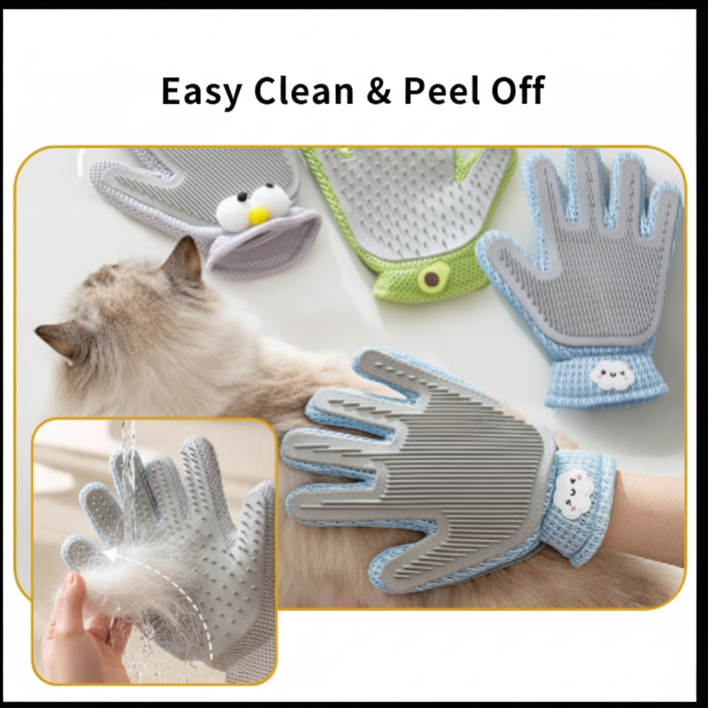 Cat Grooming Glove - Easy Clean