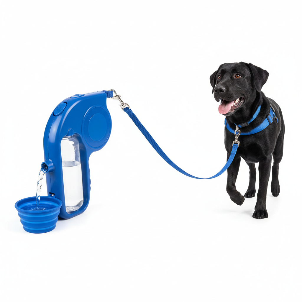 Dog Leash with Water Bottle