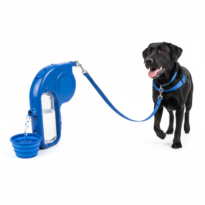 Dog Leash with Water Bottle