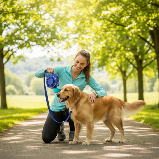 Dog Leash with Water Bottle