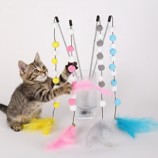 Hair Ball Teaser Cat Stick