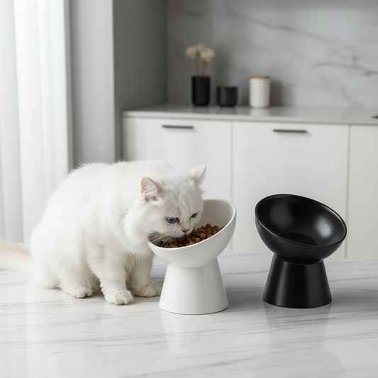 High-Legged Tilted Pet Bowl
